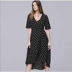 WHBM Black & White Wrap Dress